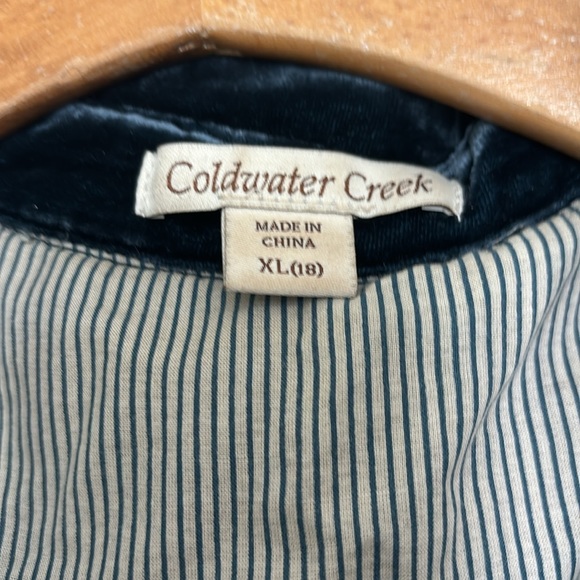 Coldwater creek crushed velvet button up tunic - Picture 2 of 4